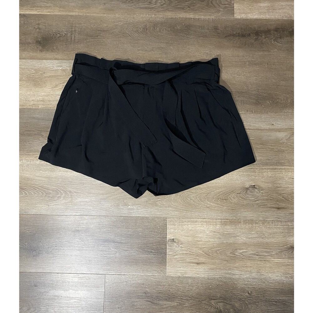 Athleta Skyline Shorts II Paper Bag Black Tie Waist Women’s Size 18